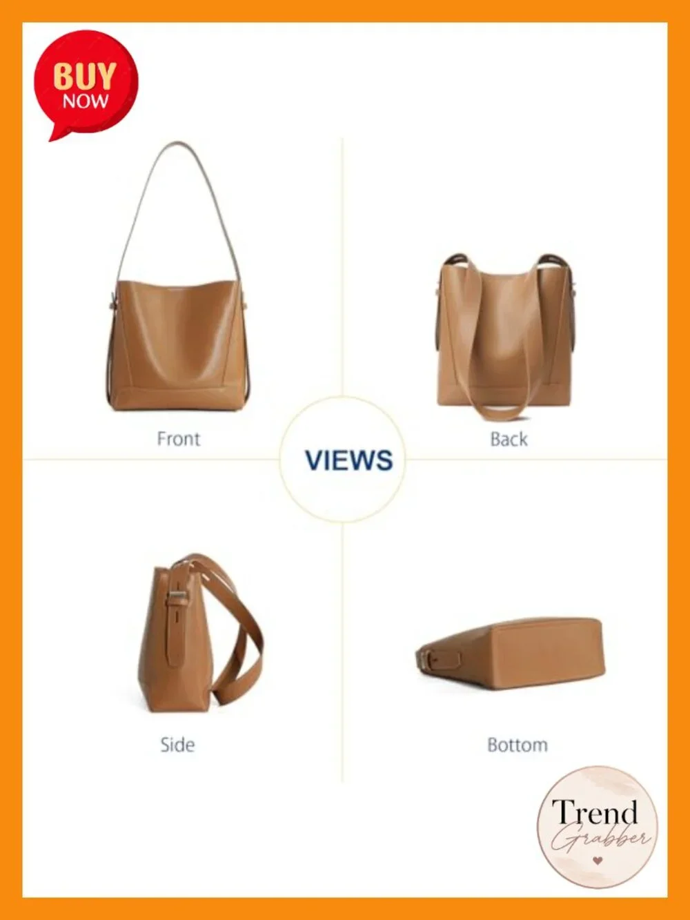 Genuine Leather Hobo Bag Crossbody Shoulder Purse Women